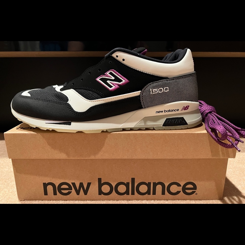 Men’s NEW BALANCE 1500 MADE IN ENGLAND M1500GID GLOW IN THE DARK , white, blue